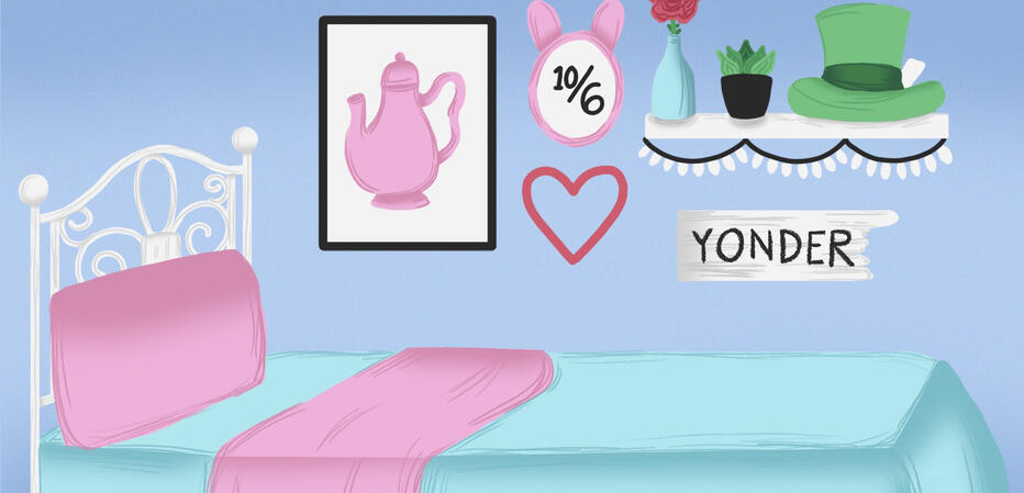 alice in quarantine bed background